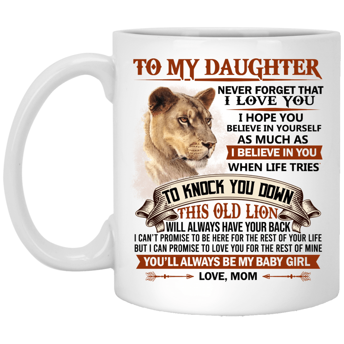 to my daughter mug from mom