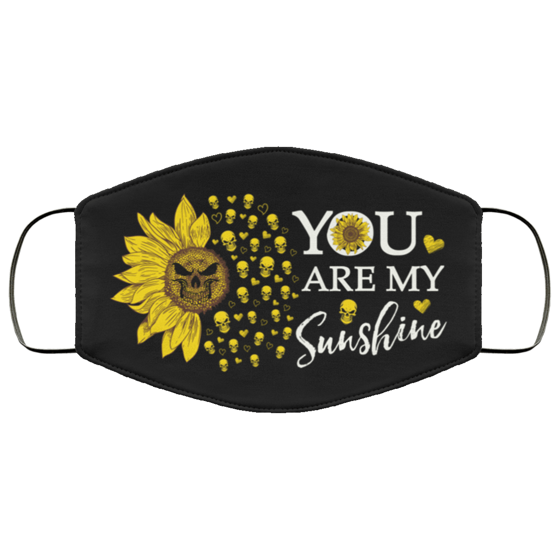 You Are My Sunshine Washable Reusable Custom – Printed Cloth Face Mask Cover, White, Cloth Face Mask