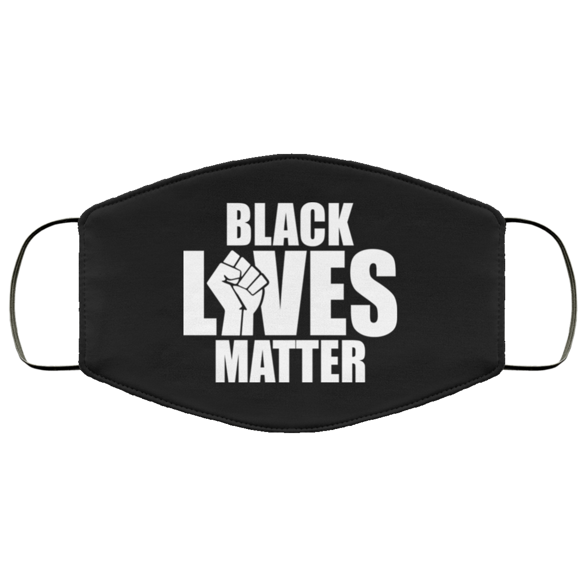 Black Lives Matter Washable Reusable Custom – Anti Racism Printed Cloth Face Mask Cover, Black, Cloth Face Mask