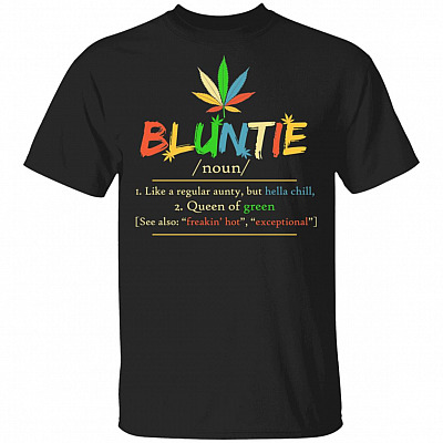 Bluntie T-Shirt - Funny Auntie Shirt, Black, Unisex T-Shirt