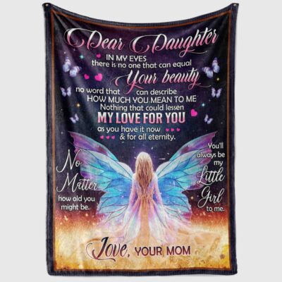 Alternative view of Dear Daughter In My Eyes There Is No One That Can Equal Your Beauty Fleece Blanket - Premium Sherpa Blanket