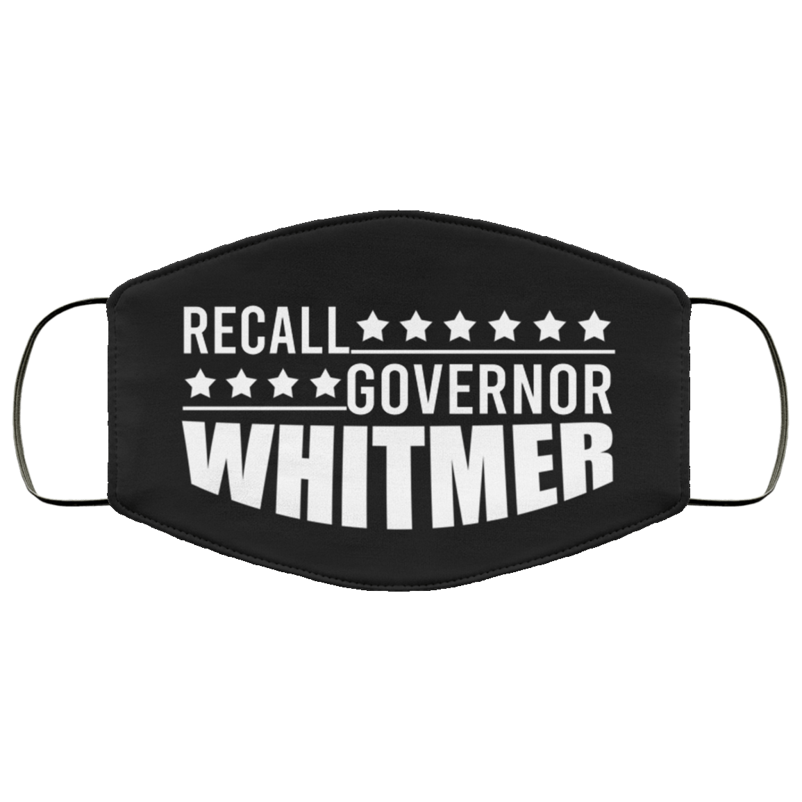 Recall Governor Whitmer Washable Reusable Custom – Printed Cloth Face Mask Cover, Black, Cloth Face Mask