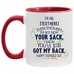 Even Though Personalized Accent Mug, White/Red, 11 oz. Accent Mug