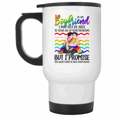 14 oz. White Travel Mug