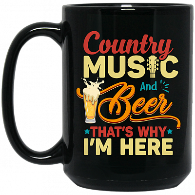 15 oz. Black Mug