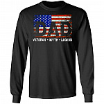 Proud Veteran Dad Man Myth Legend America Flag Hoodie Sweatshirt - Cool Dad Veteran Father's Day Gift T-Shirt, Black, Long Sleeve Proud Veteran Dad Man Myth Legend America Flag Hoodie Sweatshirt - Cool Dad Veteran Father's Day Gift T-Shirt, Black, Long Sleeve