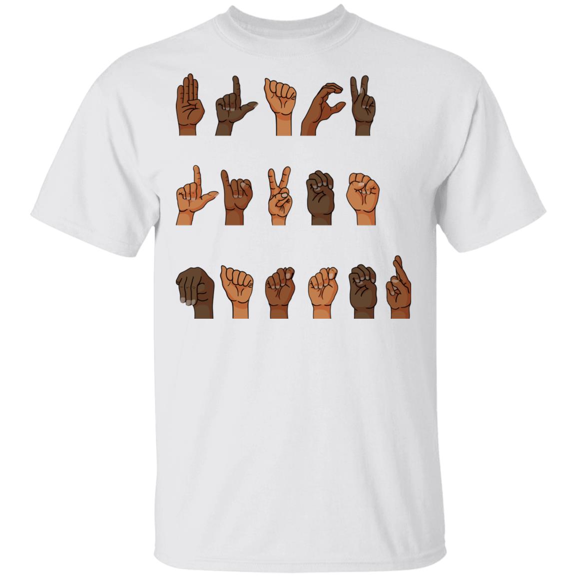 Black Lives Matter ASL - Racial Justice T-Shirt, White, Unisex T-Shirt Black Lives Matter ASL - Racial Justice T-Shirt, White, Unisex T-Shirt