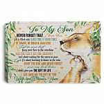 Mom To Son Never Forget That I Love You Life Filled With Hard Times Framed Canvas Prints - Unframed Poster, White, 0.75'' Framed Canvas