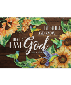 Be Still And Know That I Am God Psalm 46:10 Wrapped Framed Canvas Prints - Unframed Poster, White, 0.75'' Framed Canvas