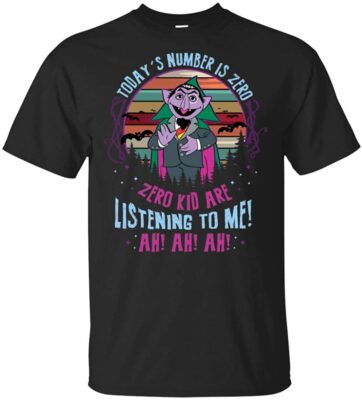 Vintage Today's Number Is Zero Funny Count Von Count T-Shirt