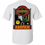 So God Made A Farmer Print On Back Only - Plain Front T-Shirt - Farmer Gifts, White, Unisex T-Shirt So God Made A Farmer Print On Back Only - Plain Front T-Shirt - Farmer Gifts, White, Unisex T-Shirt