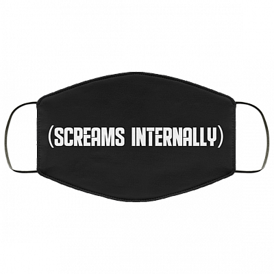 Screams Internally Washable Reusable Custom – Printed Cloth Face Mask Cover, Black, Cloth Face Mask