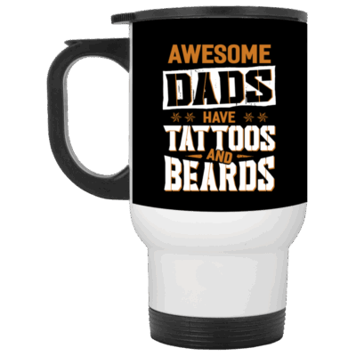 14 oz. White Travel Mug