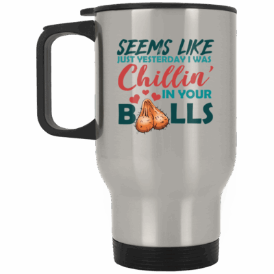 14 oz. Silver Travel Mug