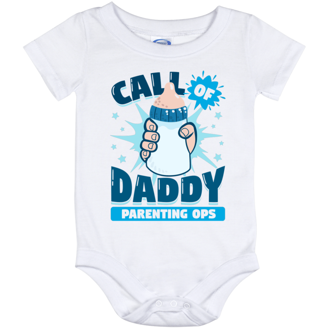 Call of Daddy Parenting Ops Baby Onesie - Baby Infant Bodysuit, White, Baby Onesie - 12 Month