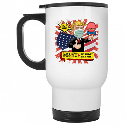 14 oz. White Travel Mug