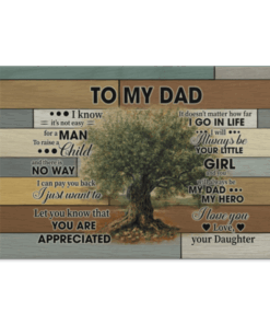 To My Dad I Just Want To Let You Know That You Are Appreciated Framed Canvas Prints - Unframed Poster, White, 0.75'' Framed Canvas