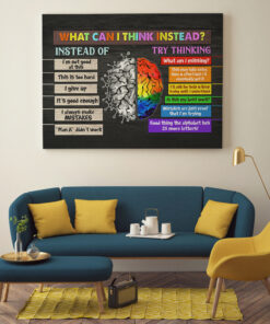 Alternative view of What Can I Think Instead Classroom Motivation Gallery Wrapped Framed Canvas Prints - Unframed Poster