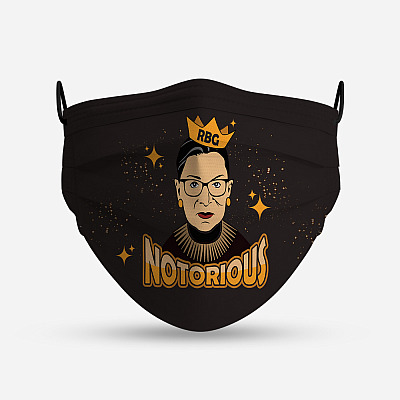 Alternative view of Notorious Ruth Bader Ginsburg Feminism Washable Reusable Custom - Printed Cloth Face Mask Cover