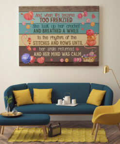 Alternative view of And When Life Became Too Frenzied She Took Up Her Crochet Framed Canvas - Unframed Poster - Home Decor Wall Art