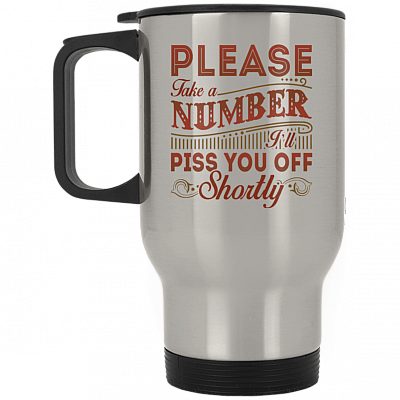 14 oz. Silver Travel Mug