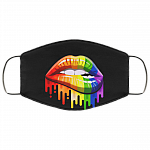 LGBT Flag Lips Washable Reusable Custom – Printed Cloth Face Mask Cover, Black, Cloth Face Mask