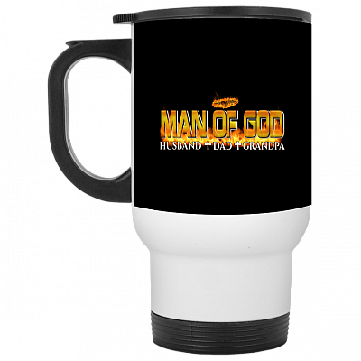 14 oz. White Travel Mug