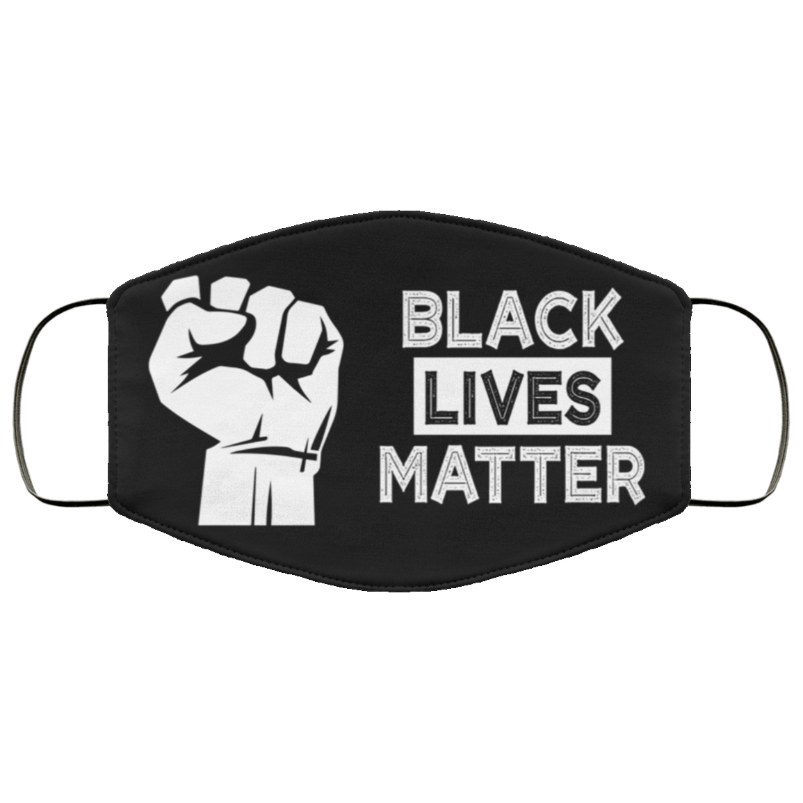 Black Lives Matter - Blm Anti Racism Face Mask Cover, White, Cloth Face Mask