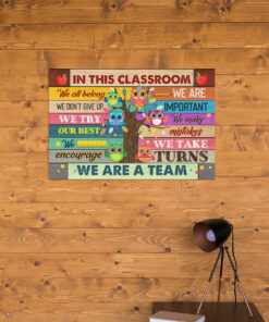 Alternative view of In This Classroom We All Belong We Don't Give Up Gallery Wrapped Framed Canvas Prints - Unframed Poster