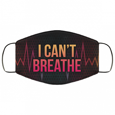 I Can't Breathe Black Lives Matter Face Mask, White, Cloth Face Mask