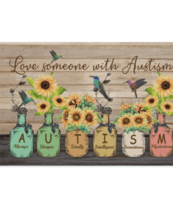 Love Someone With Autism Framed Canvas Print - Unframed Poster, White, 0.75'' Framed Canvas