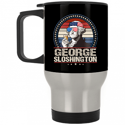 14 oz. Silver Travel Mug