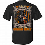I Am a Grumpy Old Man I Can Fix Stupid but It's Gonna Hurt Print on Back Only - Plain Front T-Shirt, Black, Unisex T-Shirt