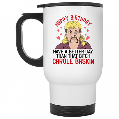 14 oz. White Travel Mug