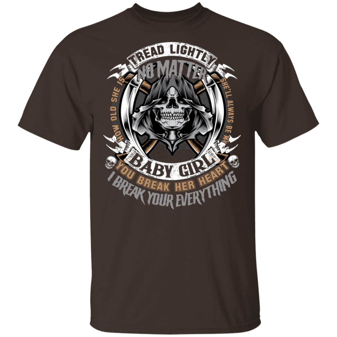 She'll Always Be My Baby Girl T-shirt - Dad Shirt From Daughter - Cool Skull Shirt, Dark Chocolate, Unisex T-Shirt She'll Always Be My Baby Girl T-shirt - Dad Shirt From Daughter - Cool Skull Shirt, Dark Chocolate, Unisex T-Shirt