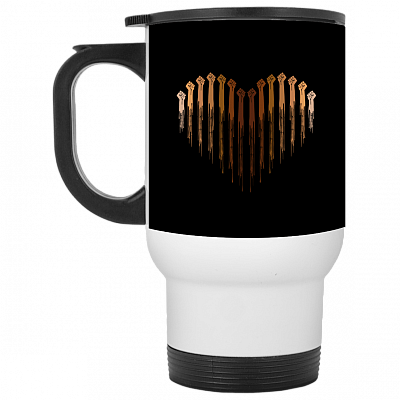 14 oz. White Travel Mug