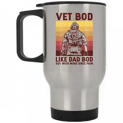 14 oz. Silver Travel Mug