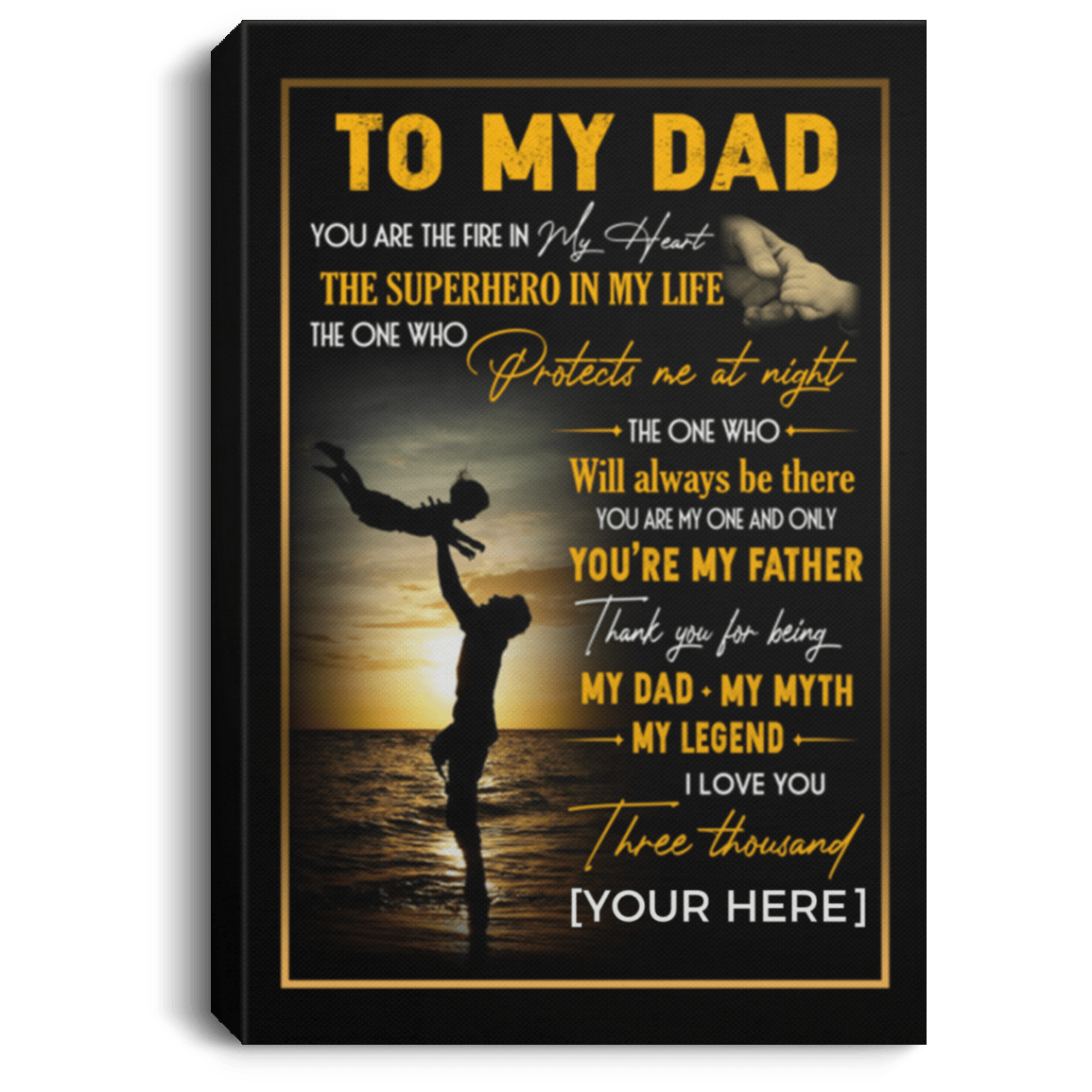personalized dad canvas
