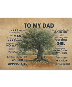 To My Dad I Just Want To Let You Know That You Are Appreciated Framed Canvas Prints - Unframed Poster, White, 0.75'' Framed Canvas