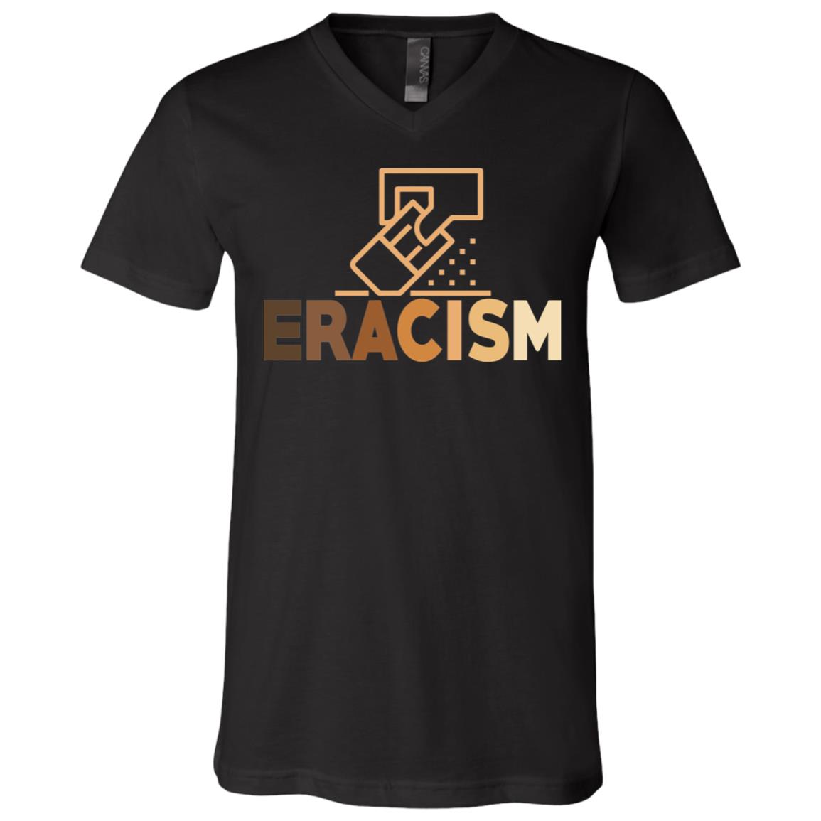 Eracism Radical Justice T-Shirt V-Neck, Black, V-Neck T-Shirt