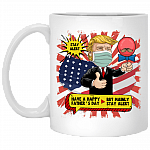 Stay Alert Have A Happy Father's Day But Mainly Stay Alert Funny Trump Ceramic Coffee Mug - Beer Stein, White, 11 oz. White Mug