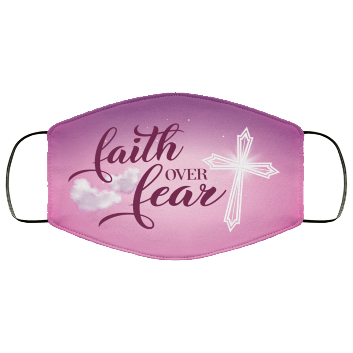Faith Over Fear Washable Reusable Custom – Printed Cloth Face Mask Cover, White, Cloth Face Mask Faith Over Fear Washable Reusable Custom – Printed Cloth Face Mask Cover, White, Cloth Face Mask