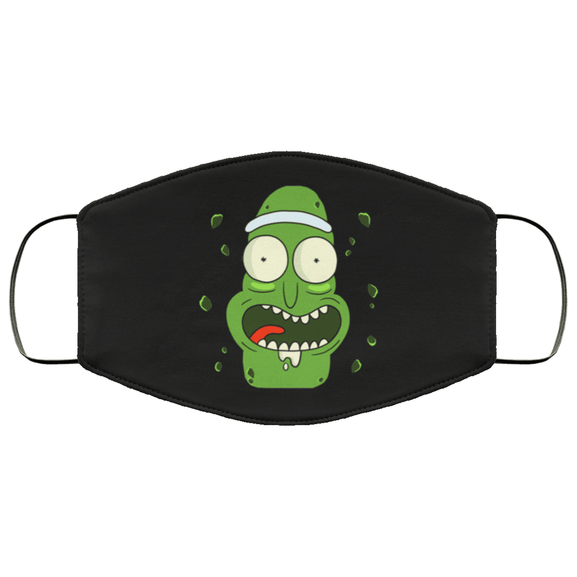 Funny Pickle Rick Washable Reusable Custom – Printed Cloth Face Mask Cover, Black, Cloth Face Mask