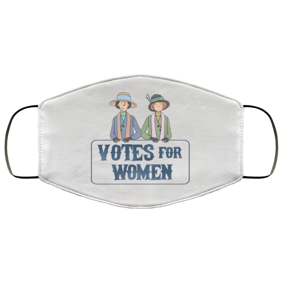 Votes For Women Feminist 100 Years Suffragette Washable Reusable Custom - Printed Cloth Face Mask Cover, White, Cloth Face Cover