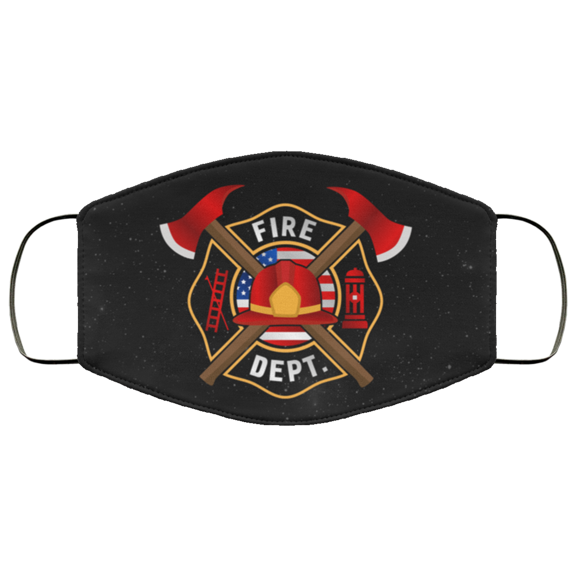 Firefighter Logo Fireman Gift Washable Reusable Custom – Printed Cloth Face Mask Cover, White, Cloth Face Cover