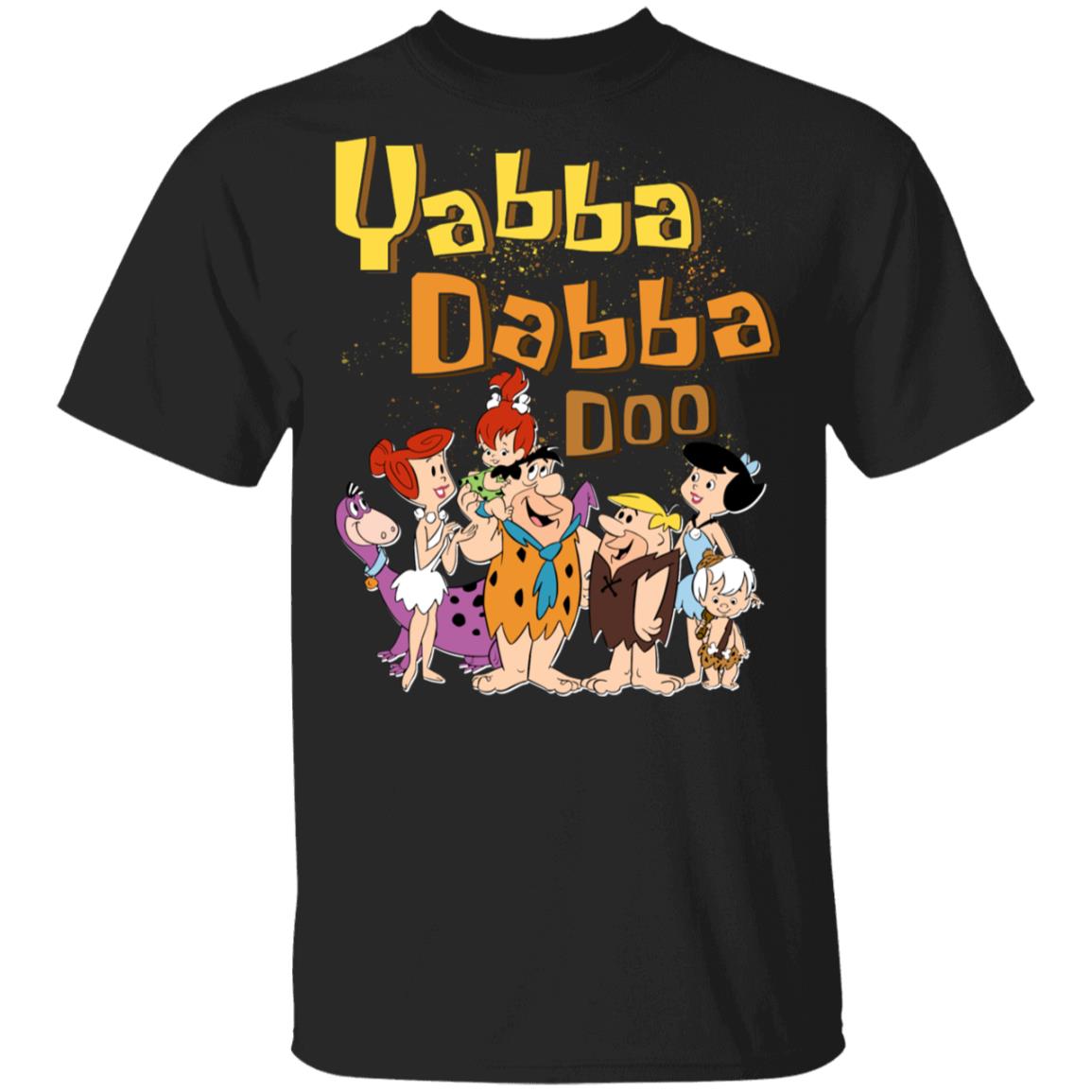 Yabba-Dab-ba Doo Funny Show 80s 90s Flinstone T-Shirt, Black, Unisex T-Shirt