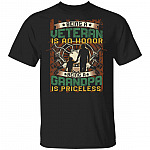 Being A Veteran Is An Honor T-Shirt Being A Grandpa Is Priceless Shirt - Proud Veteran Grandpa Saying Shirt, Black, Unisex T-Shirt