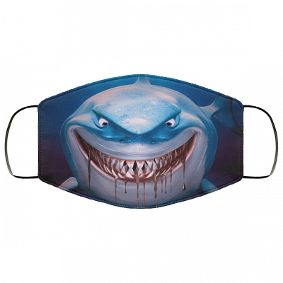 Shark Washable Reusable Custom – Printed Cloth Face Mask Cover - Shark Lover Face Mask, White, Cloth Face Cover
