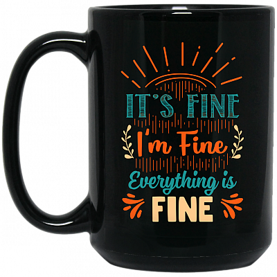 15 oz. Black Mug