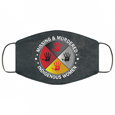 MMIW Missing Murdered Indigenous Women - MMIW Face Mask, White, Cloth Face Cover